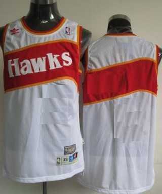 Men & Youth Customized Atlanta Hawks White Throwback Jersey